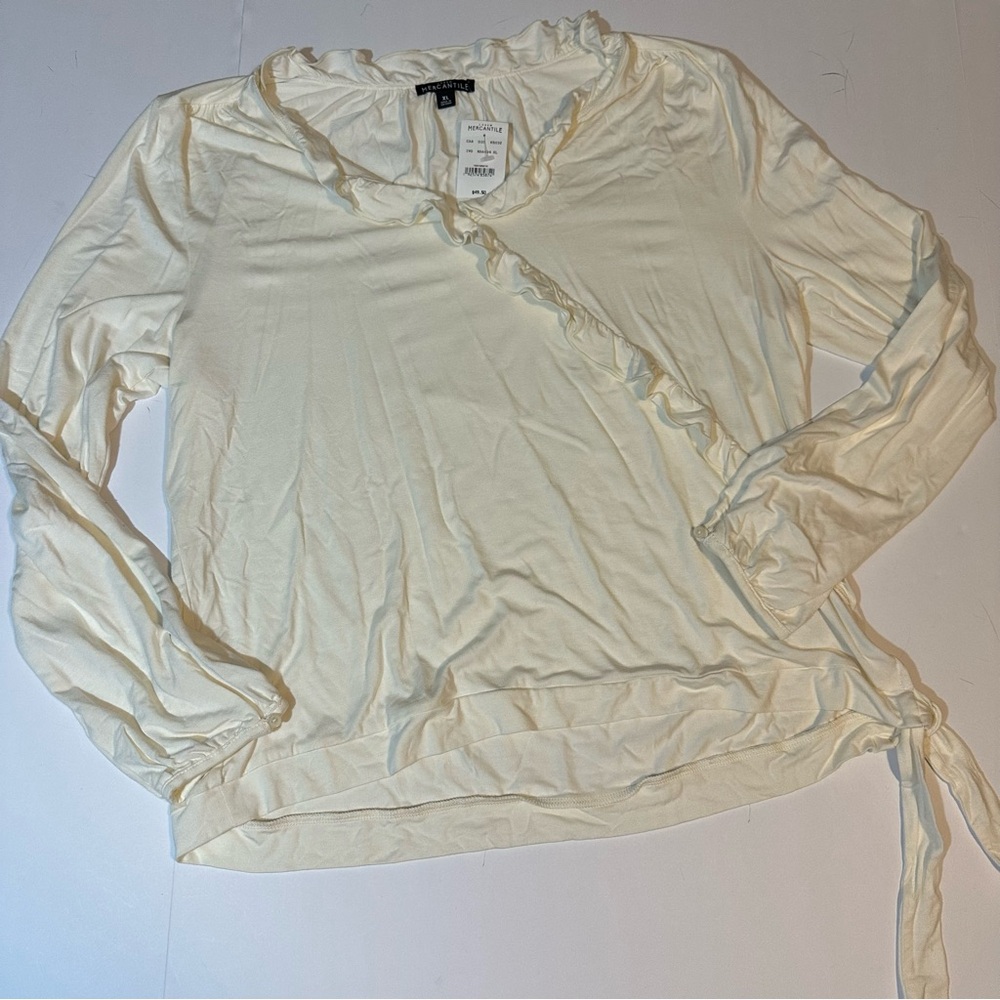J. Crew Mercantile faux wrap top